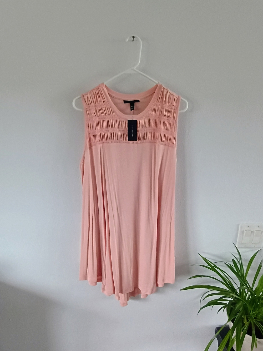 Lane Bryant Tee Shop Blush Pink Swing Tank Top 18/20 Sleeveless NWT Plus Size